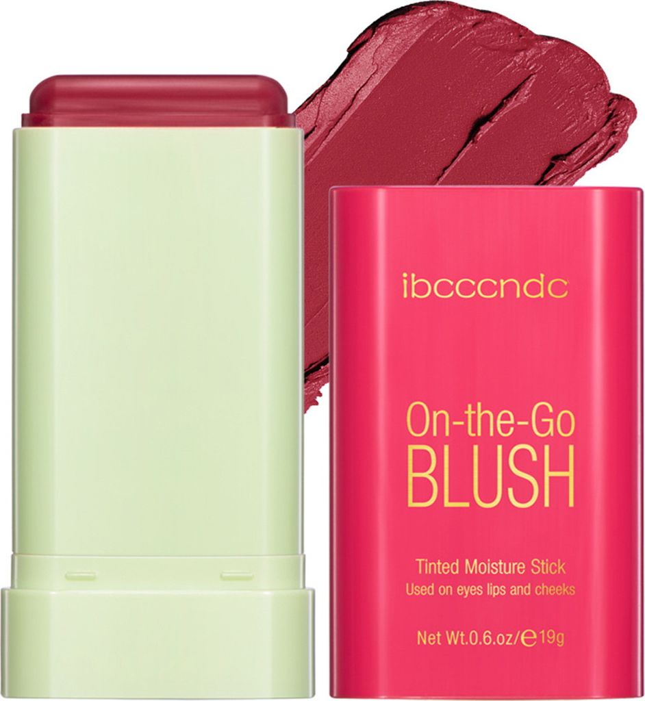 Make-up-Rougestift, feine Textur, lang anhaltender, fester Feuchtigkeitsstift, wasserfest, wischfest, natürliches Nude-Make-up, getöntes Gesichts...