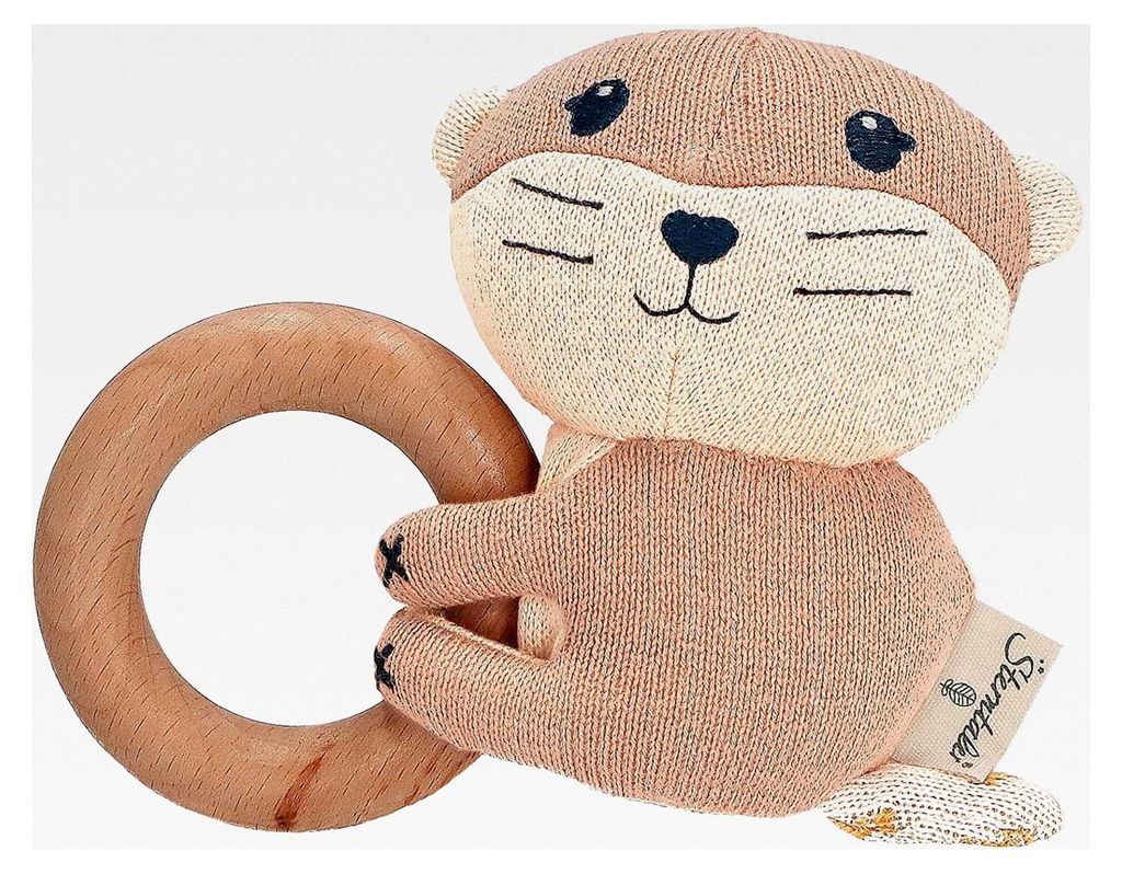 Greifling für Jungen aus Holz - Babyspielzeug, Greifspielzeug, Holzgreifring -