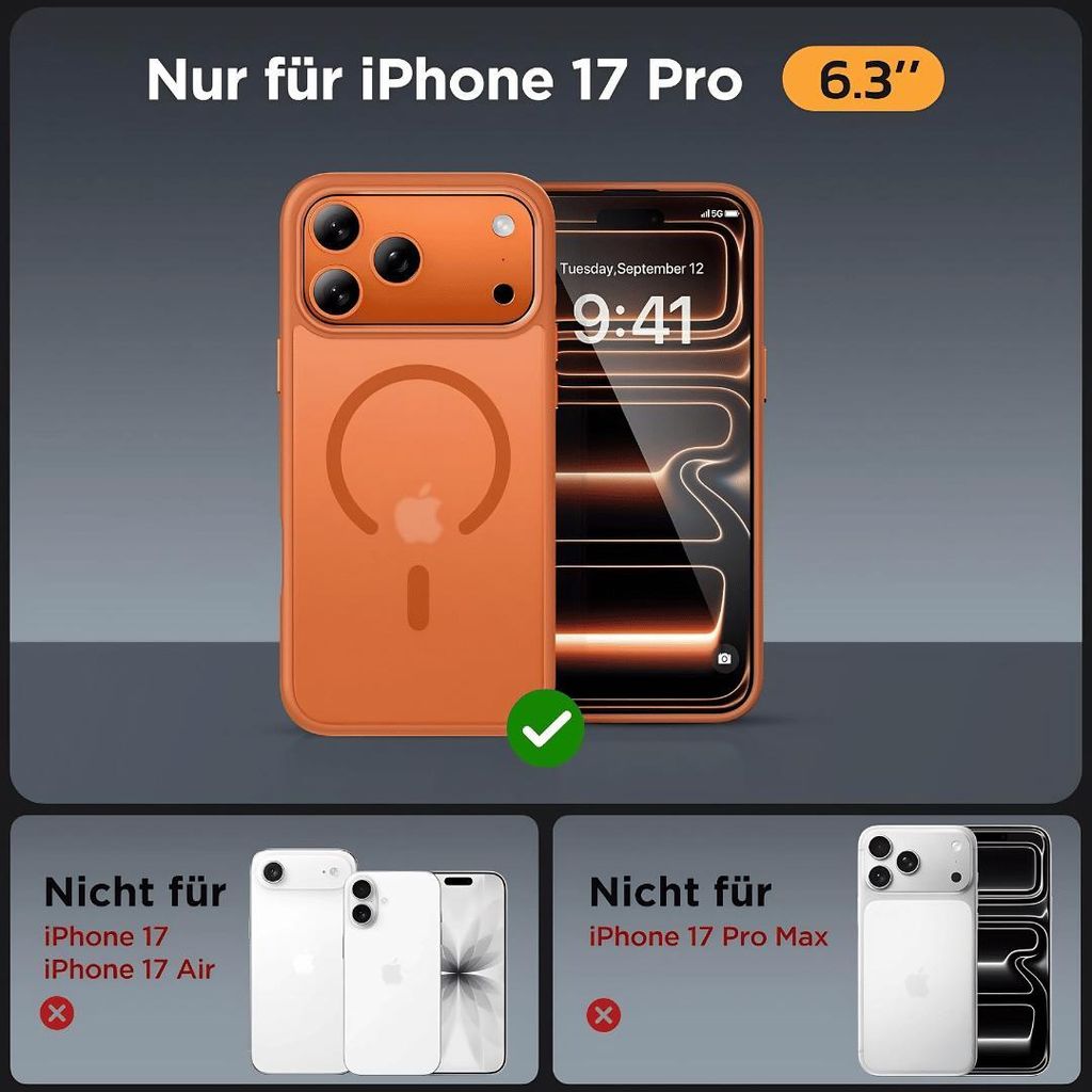 MagSafe Hülle für iPhone 17 Pro Magsafe Schutz Tasche Produktbild 