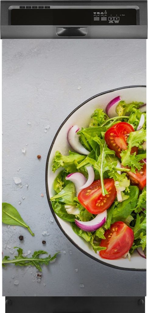 Aufkleber sticker 45x80 cm Dekorative folie Spülmaschine - Grün vegan Salat