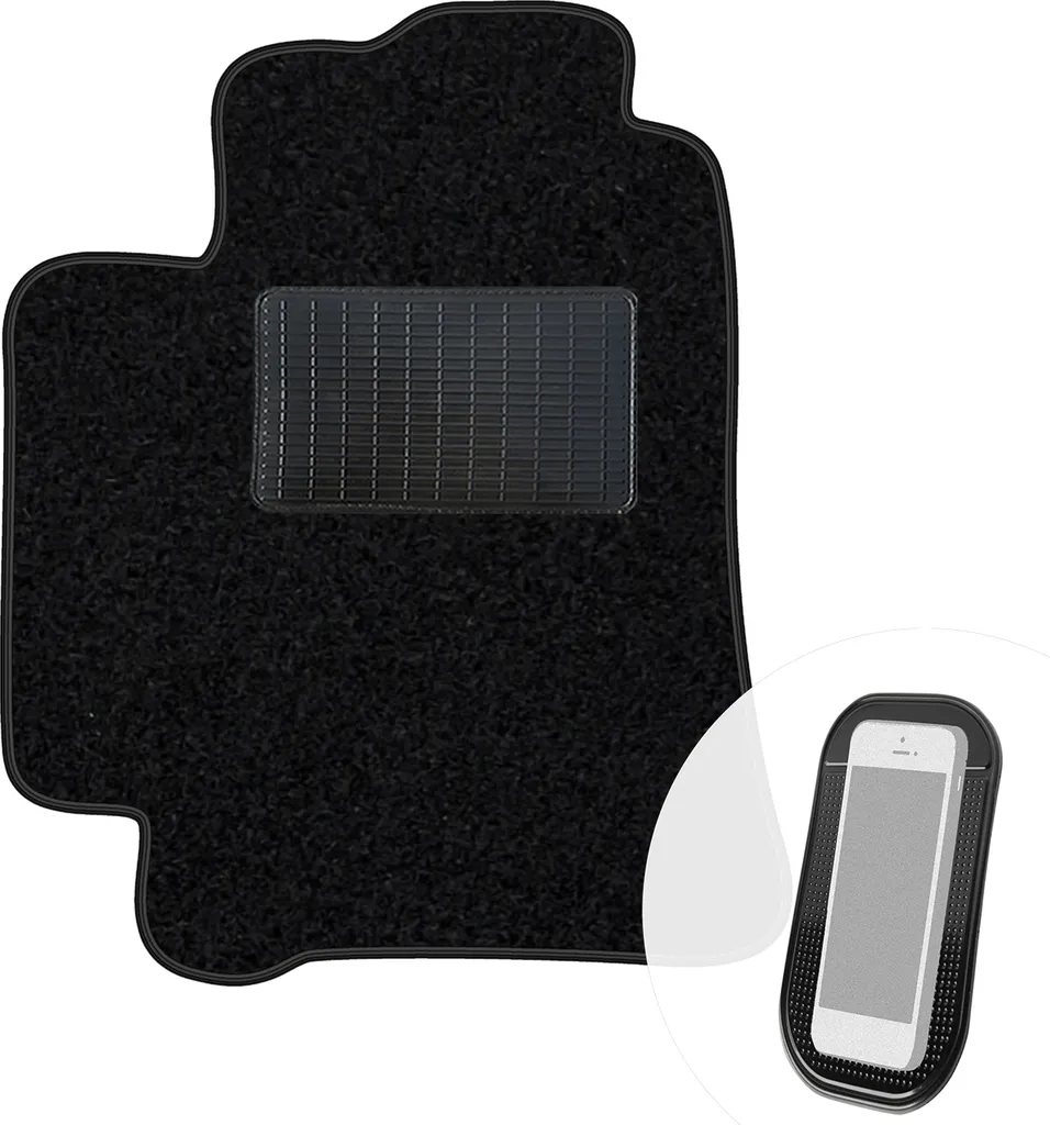 moto-MOLTICO tappetino conducente auto velours lato conducente tappetini auto nero tappetino conducente 1 pezzo adatto per Lexus IS 200 1999-2005