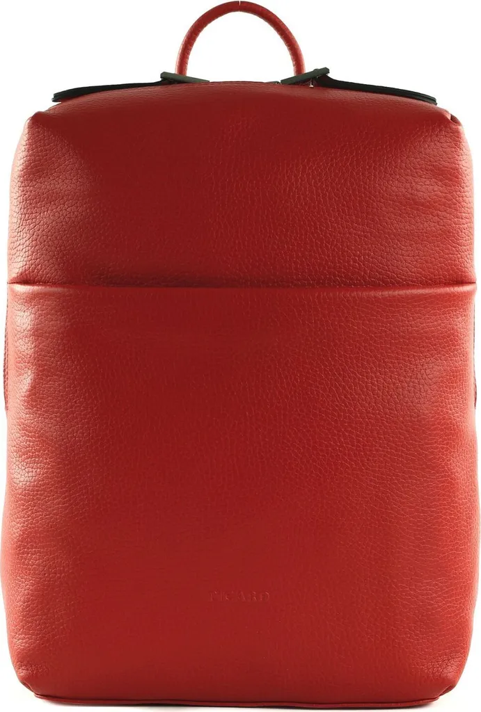 PICARD Pure Backpack Lipstick - Sac à dos en cuir rouge pour ordinateur