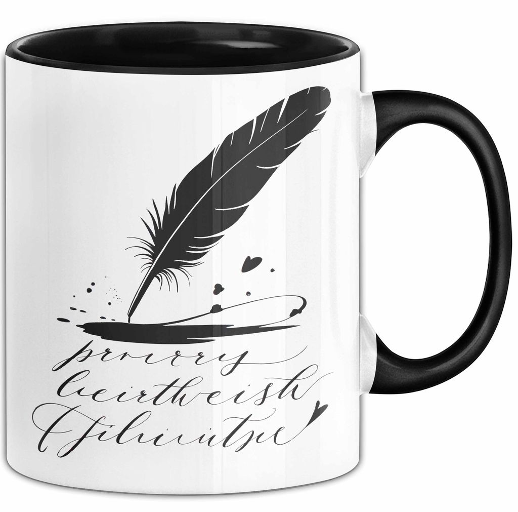 Dichter Tasse Geschenkidee für Reim und Versliebhaber (Schwarz)