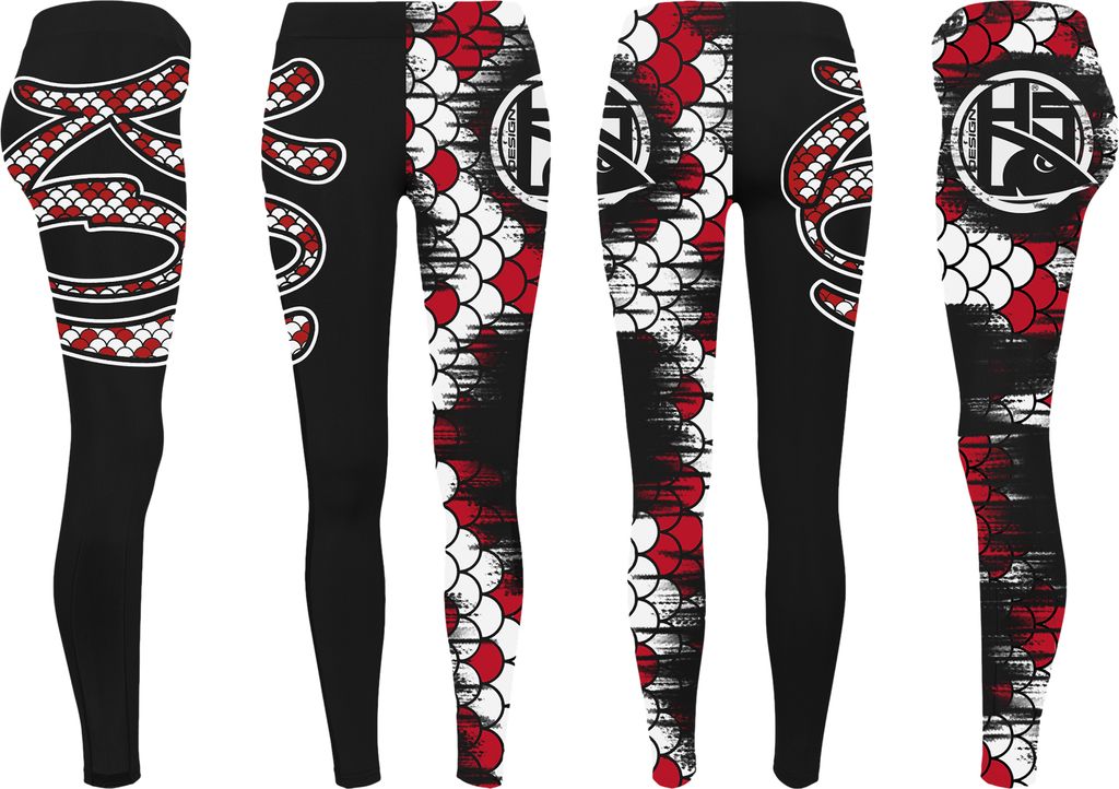 HOTSPOT DESIGN KOI, M, schwarz-rot, Leggings, 010501002