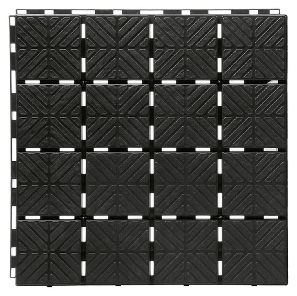 PROSPERPLAST Gehweg-Gitterplatte Easy Square schwarz 9 Stück, 1,5 m²