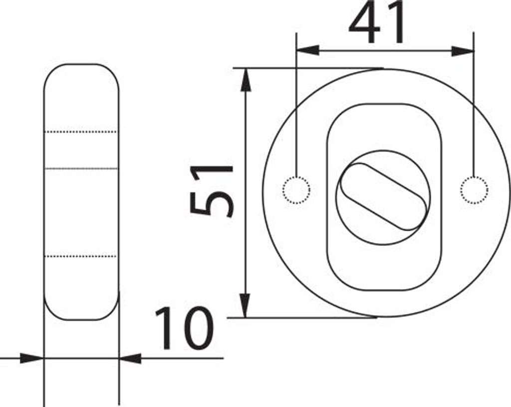 Rundes Rosette GAMET PLT24-WC-G4G7-BL, WC-Schloss, Nickel gebürstet