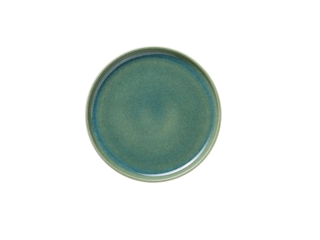 Piatto Piano ROCKZZERO One Myrtle Green Ø 22 cm - Ceramica Artigianale