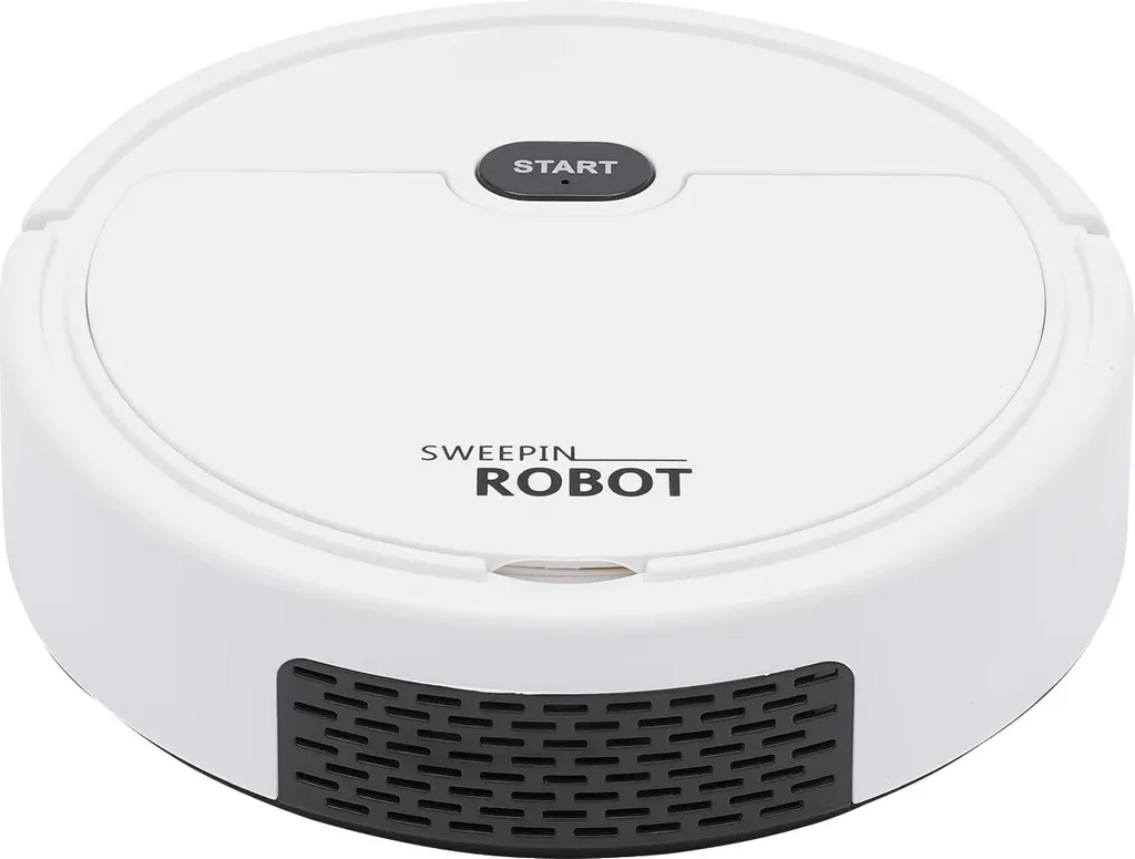Aspirateur robot blanc pour poils d'animaux et nettoyage automatique