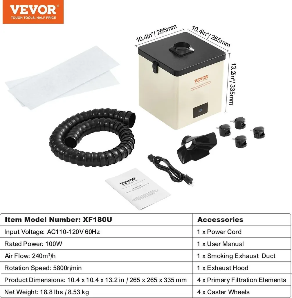 Aspirateur de fumées professionnel pour soudure électronique 100W - 7