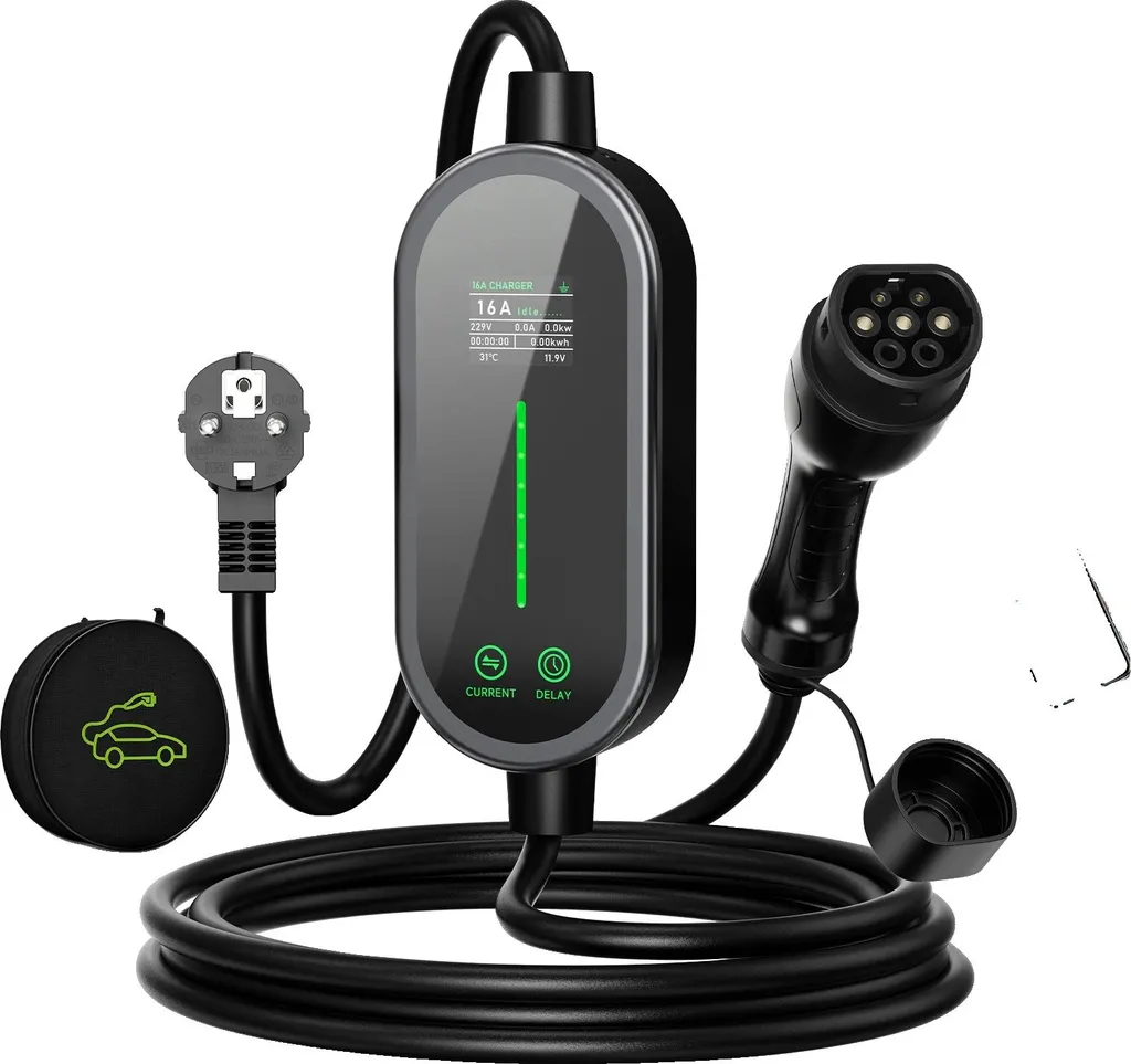 Chargeur EV portable Type 2 avec application mobile et câble de 5 mètres