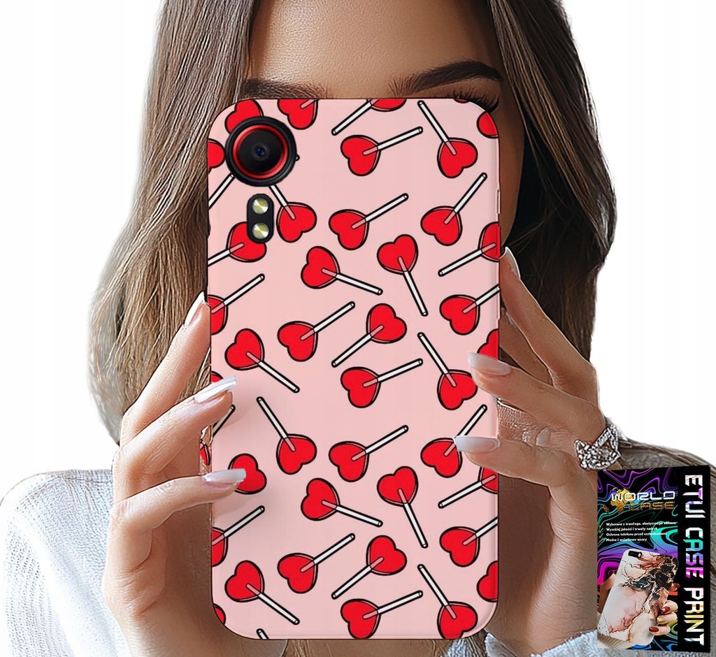 Hülle Für Samsung Galaxy Xcover 5 - Feminine, Modische Lollipop Herz Design Hülle