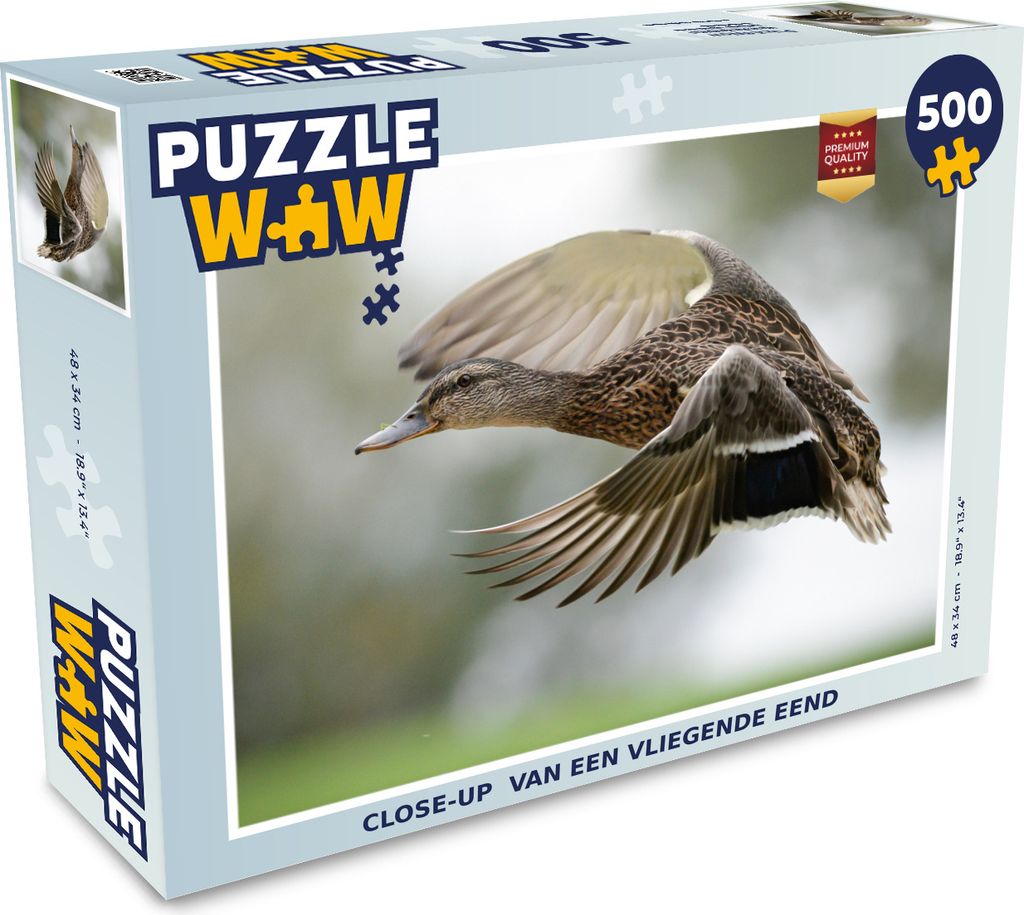 MuchoWow Puzzle 500 Teile Ente - Fliegen - Federn - 500 Teile - Kinder - Selberbauen - Puzzlespiele