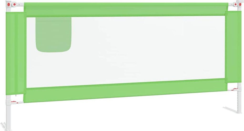 vidaXL Ochrana postele pre batoľatá Zelená 200x25 cm Látka Obrázok produktu 