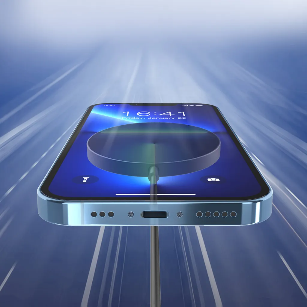Choetech 15W MagSafe belaidis magnetinis įkroviklis iPhone 12/13/14 , juodas (T518 BK) - 6