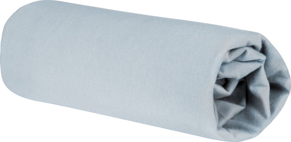 roba Spannbettlaken für Kindermatratzen 60 x 120 cm und 70 x 140 cm, Single Jersey, 100 % Baumwolle, hellblau/sky