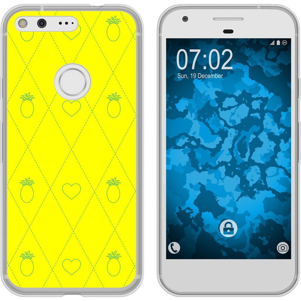 PhoneNatic Case kompatibel mit Google Pixel Silikon-Hülle Sommer Ananas M1