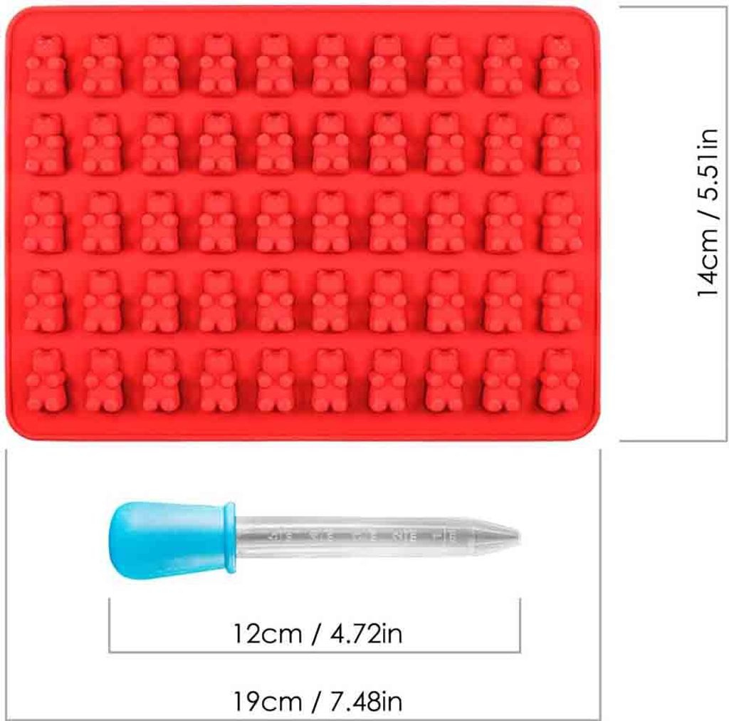 3 Stück Süßigkeiten Form Silikon Gummibärchen Formen Produktbild 5