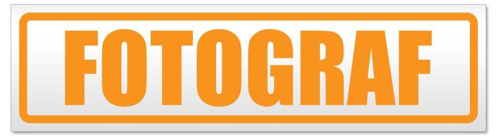 Kiwistar - Autoaufkleber - Orange - 45 x 12 cm - Fotograf - Hinweis Aufkleber Sticker für Auto, Kfz, Fahrrad, PKW, LKW