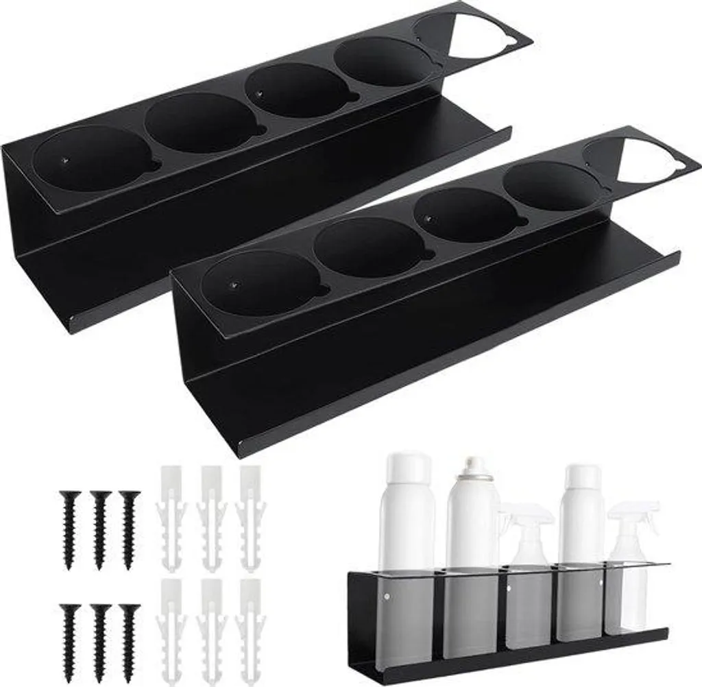 Porte-bombes aérosols en métal pour garage - Support mural pratique