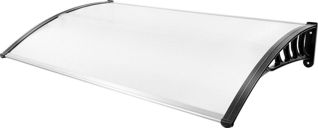 Haustür Vordach - Türdach - Wandmontage - Polycarbonat (PC) - Bogenform - Regen-, Sonnen- & Windschutz - Transparent