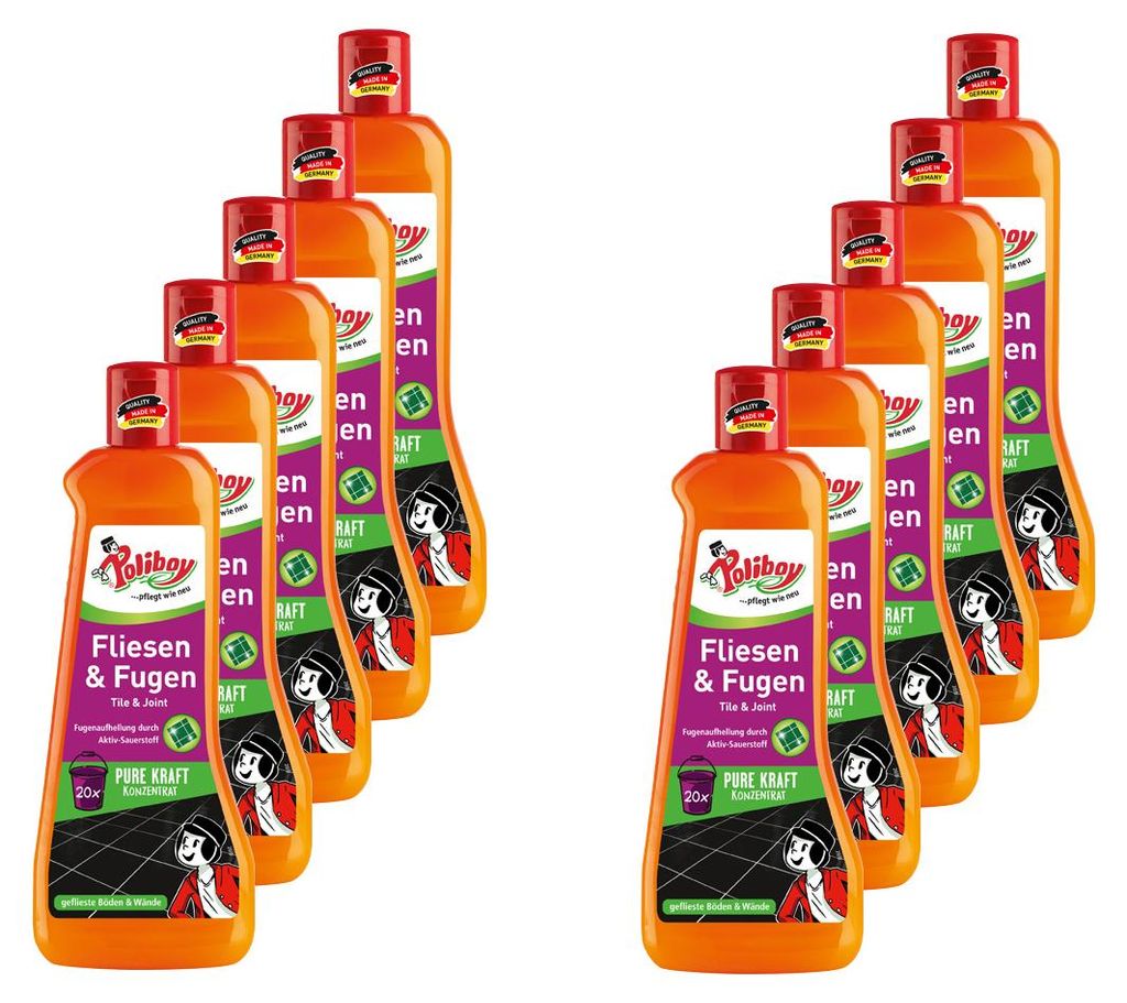 Poliboy Fliesen & Fugen Konzentrat 10er Set - 5L, Inhalt Produktbild 