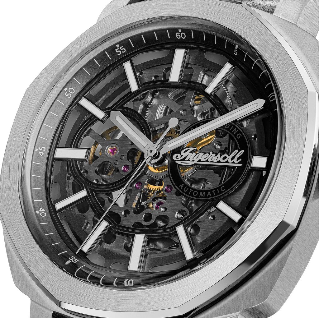 INGERSOLL Herrenuhr Automatikuhr silber / schwarz onesize Herren I16401, I16402