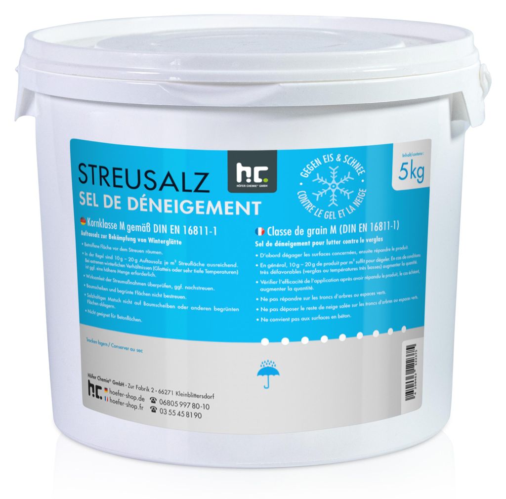 5 kg Streusalz Kornklasse M gemäß DIN EN 16811-1 Produktbild 