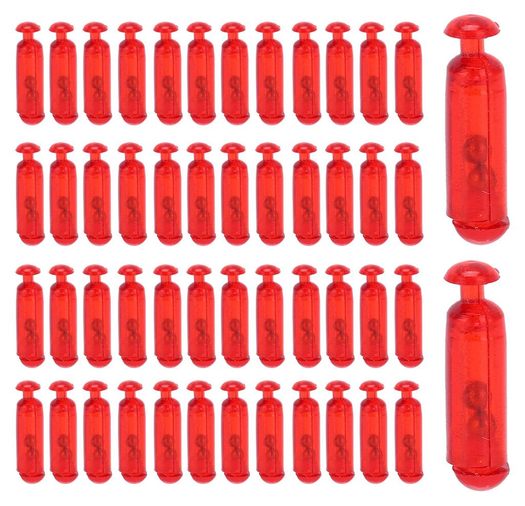 50pcs 15mm Durable Rattles Shake Fishing Lure Bait Insert Tube for Soft FishRed