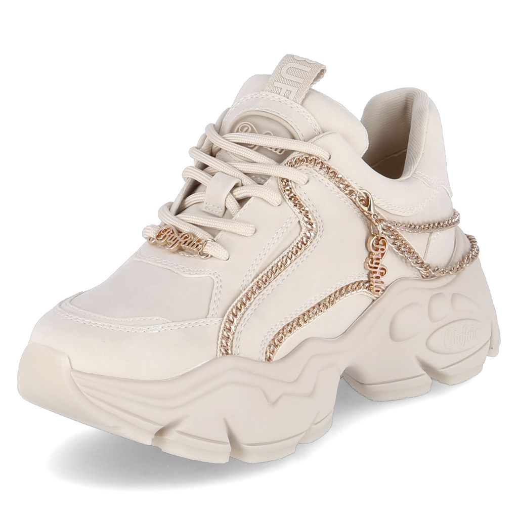 Buffalo Binary Punk Chain Studded Sneakers in Black