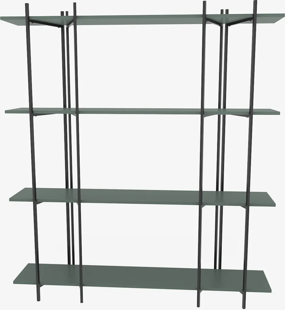 Étagère Gain de Place Moss Vert Noir Skye Decor pour Organiser le Salon