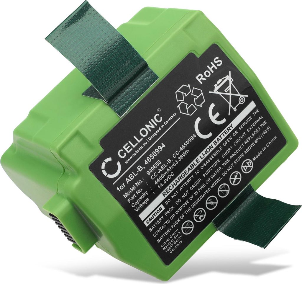 CELLONIC 1x Akku für Staubsauger Kompatibel mit iRobot Roomba S9, Roomba S9 Plus, S955020, Roomba S9 - (4400mAh , 14.4V)