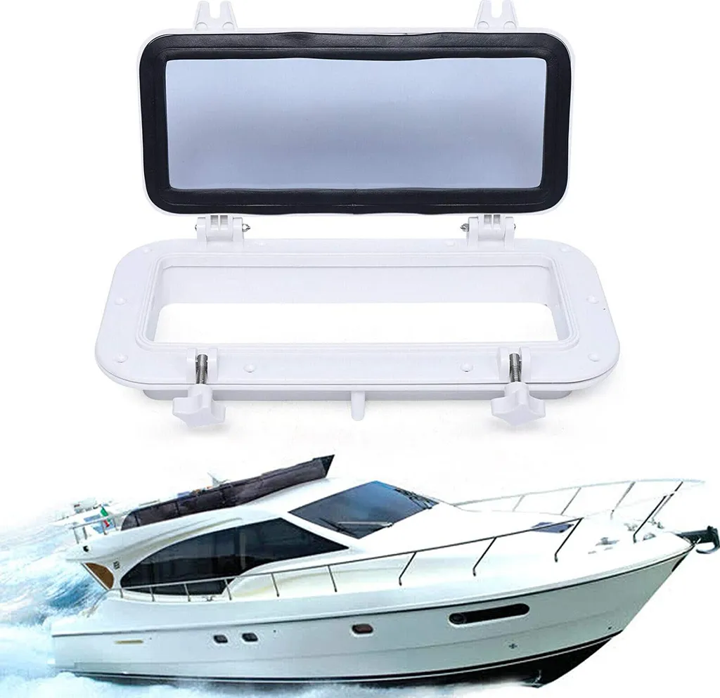 Hublot de Bateau Rectangulaire 40x20cm en Verre Trempé Anti-UV