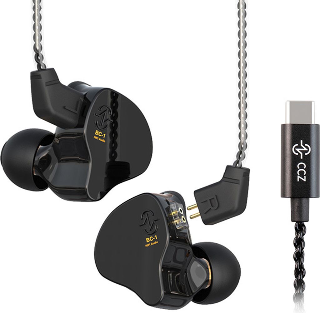 CCZ Melody In-Ear-Monitor-Ohrhoerer, Geraeuschunterdrueckung, dynamische Buehnenkopfhoerer mit 10-mm-Dynamikspule, Hi-Fi-Stereosound, kabelgebunden...