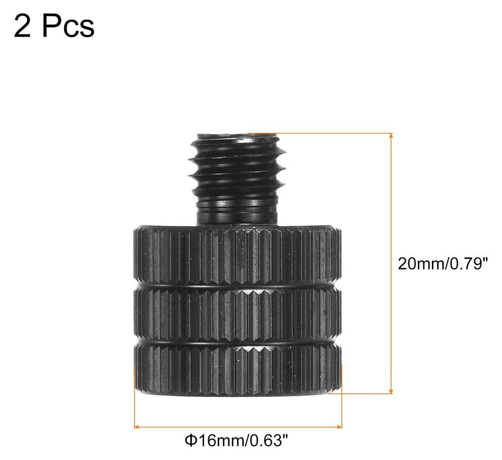 2 Stš¹ck Mikrofonst?nder-Adapter 1/4 Weiblich zu M8 M?nnlich Schraubgewindeadapter fš¹r Mikrofonst?nderhalterung an Kamerastativadapter