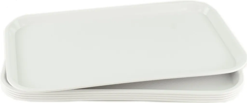 Bac plat GN 1/1 blanc 5 pièces empilables pour restauration pro