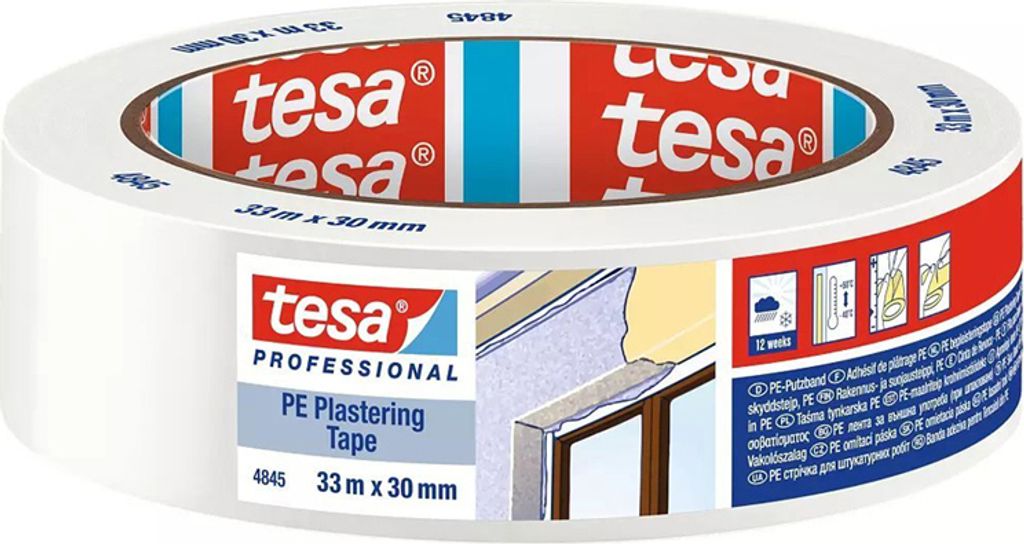 taśma tynkarska tesa 4845 gładka 50 mm x 33 m biała Zdjęcie produktu 