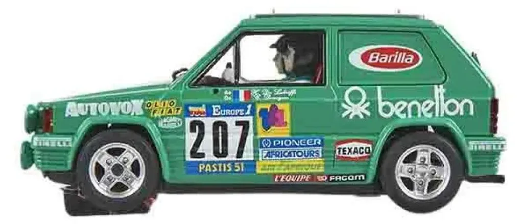 Scalextric Fiat Panda Dakar Classic - Voiture de Slot Verte 1:32 - 2
