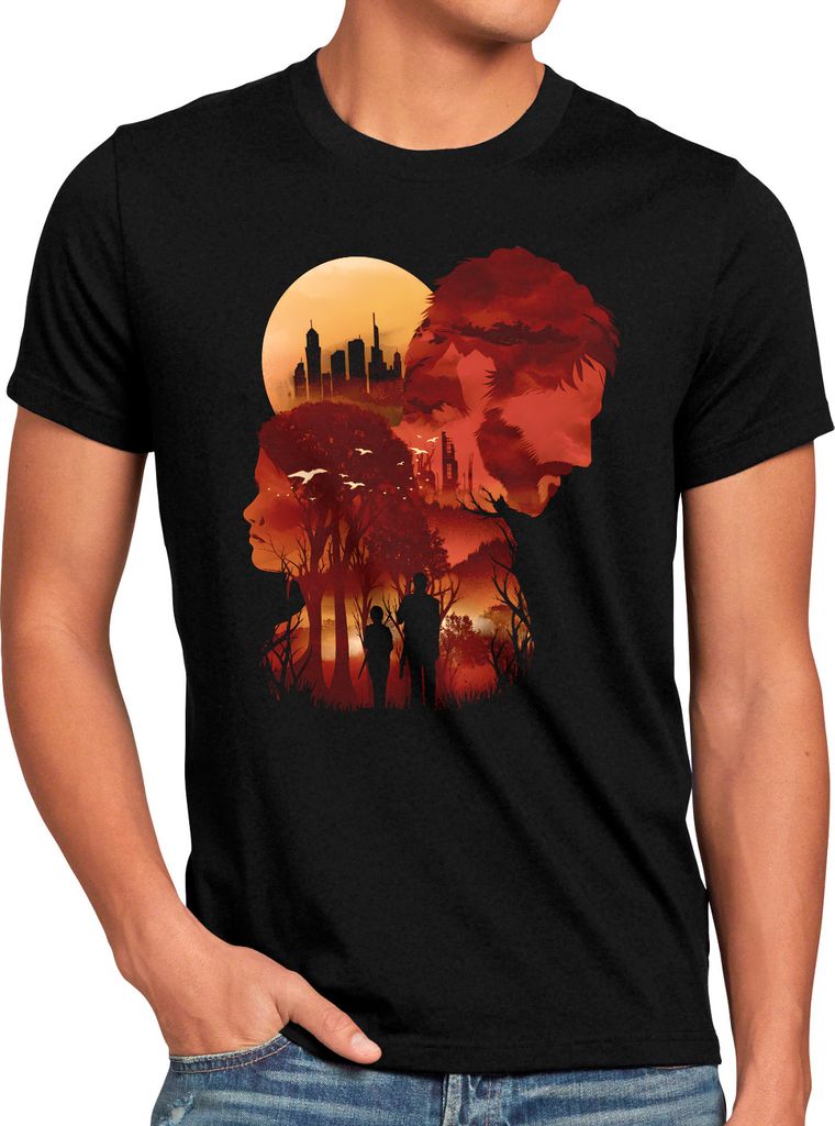 BaumwolleCloud Sunset Cure Herren T-Shirt us last joel ellie left of behind