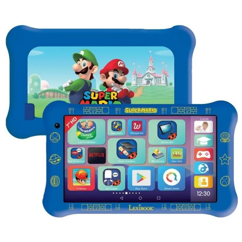 Tablette tactile enfant 7 pouces Lexibook Mario - Apprentissage et jeux