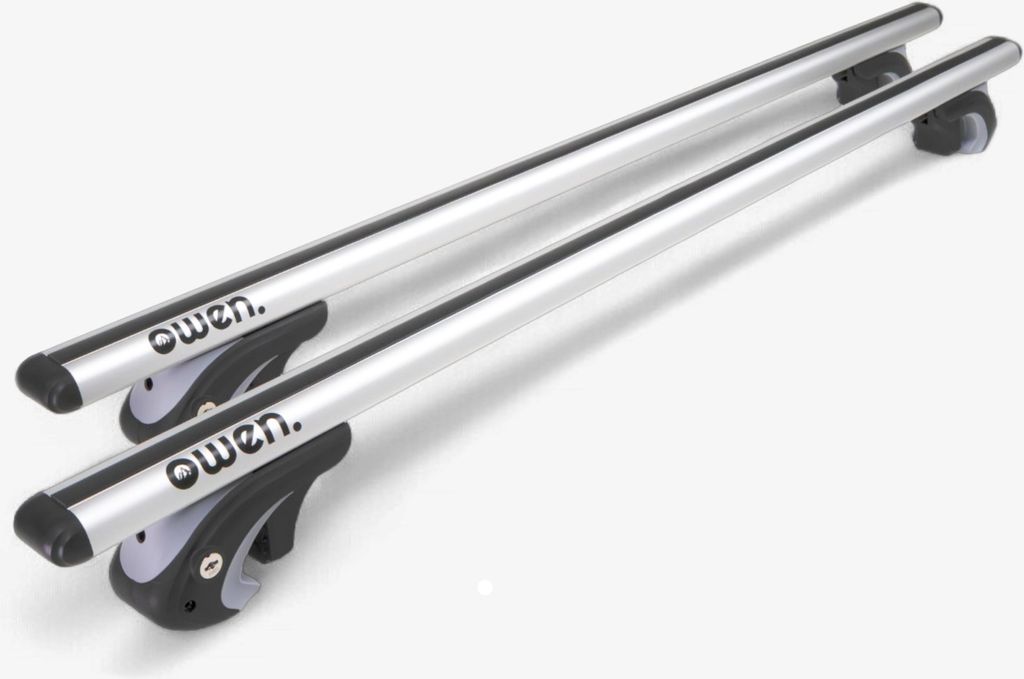 Owen 5.0 Dachträger 120cm Silber | Aluminium Relingträger für offene Reling | I u.a für VW Golf Variant 05|1999 - 05|2002 (Golf IV)