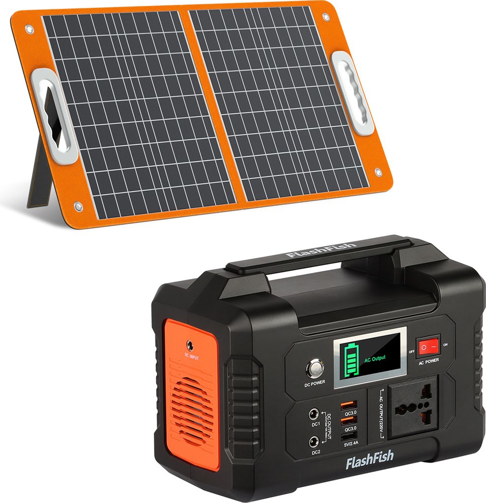 Flashfish E200 Tragbare Stromerzeuger Power Station Solargenerator, Solarspeicher mit 151 Wh (250W Peak)/40800 mAh , Notversorgung für Outdoor,Cam...
