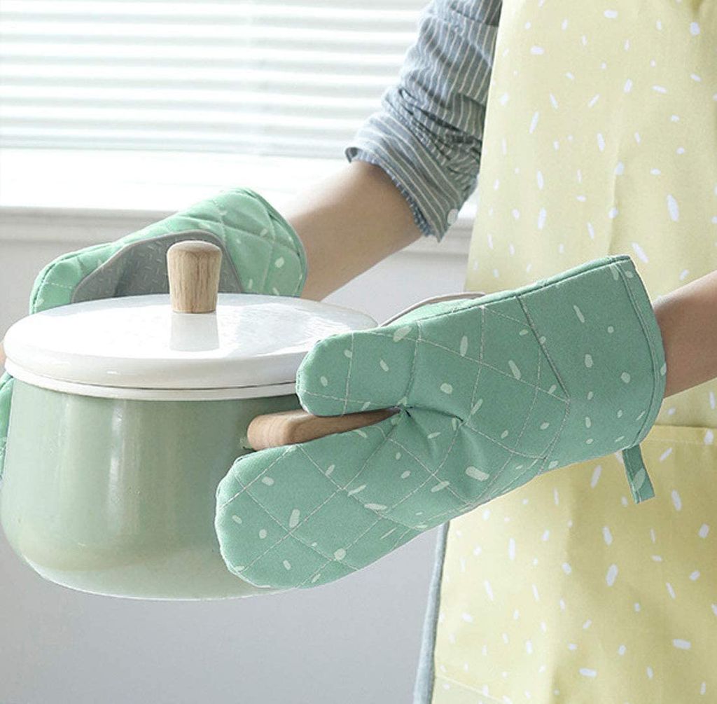Silikon Handschuhe Mini Topflappen Topf Halter Ofenhandschuhe Oven Küche 2 Stk