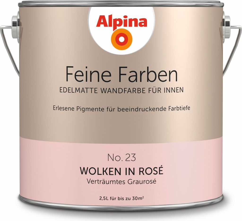 Alpina Feine Farben No. 23 Wolken in Rosê 2,5 L verträumtes Produktbild 9