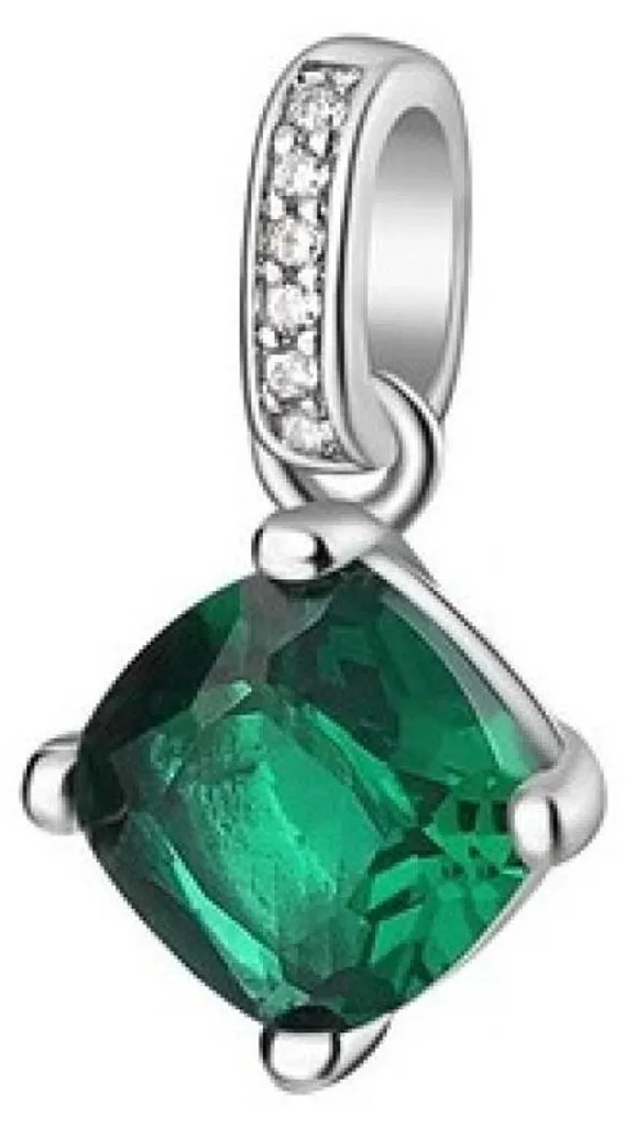 Collier pendentif zircon vert et argent 925 Fancy Life Green pour femme