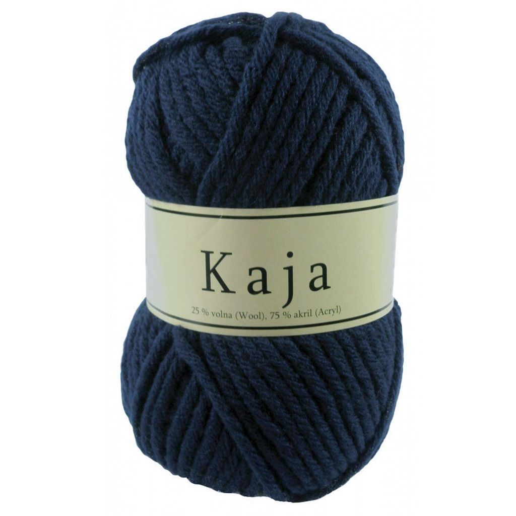 100g Mützenwolle / Jackenstrickgarn KAJA, 25% Wolle, verschieden Farben, Farbe:dunkelblau
