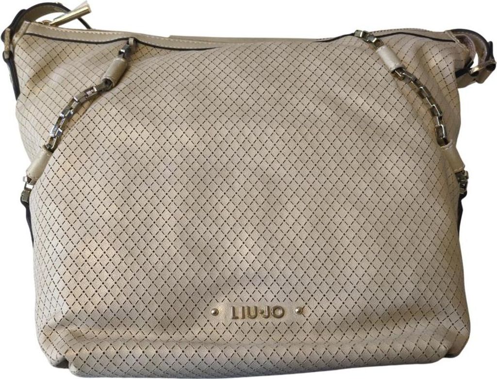 Liu Jo Handtasche Schultertasche Damen Kunstleder Stoff Champagner N15115E0042-33801