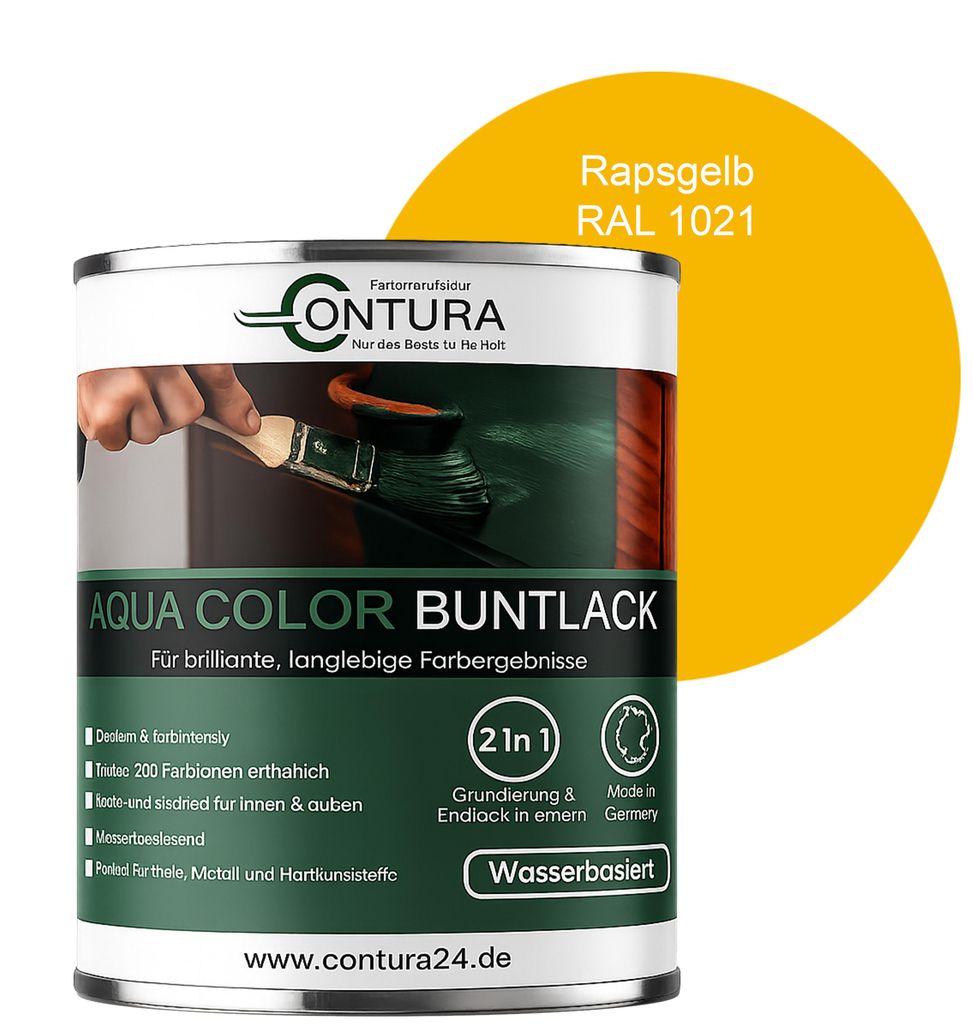 Contura 750ml. Buntlack Lackfarbe Lack Außen Innen Holz Produktbild 