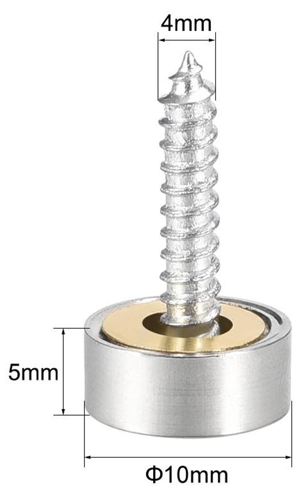 8 Stš¹ck Spiegel Schrauben Zier Kappen Abdeck N?gel Edelstahl Gebš¹rstet 10mm
