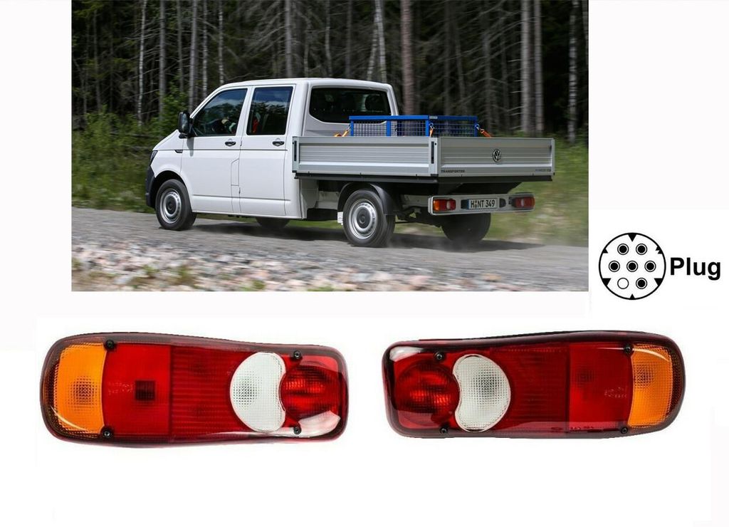 2x Feux arrières Pour VW TRANSPORTER T5 Paire L+R E-Prüf E4 Image du produit 