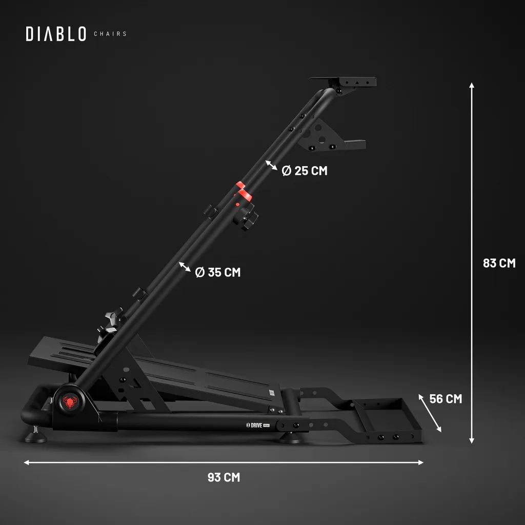 Diablo X-Drive Mini Support de Volant de Course Pliable avec Shifter